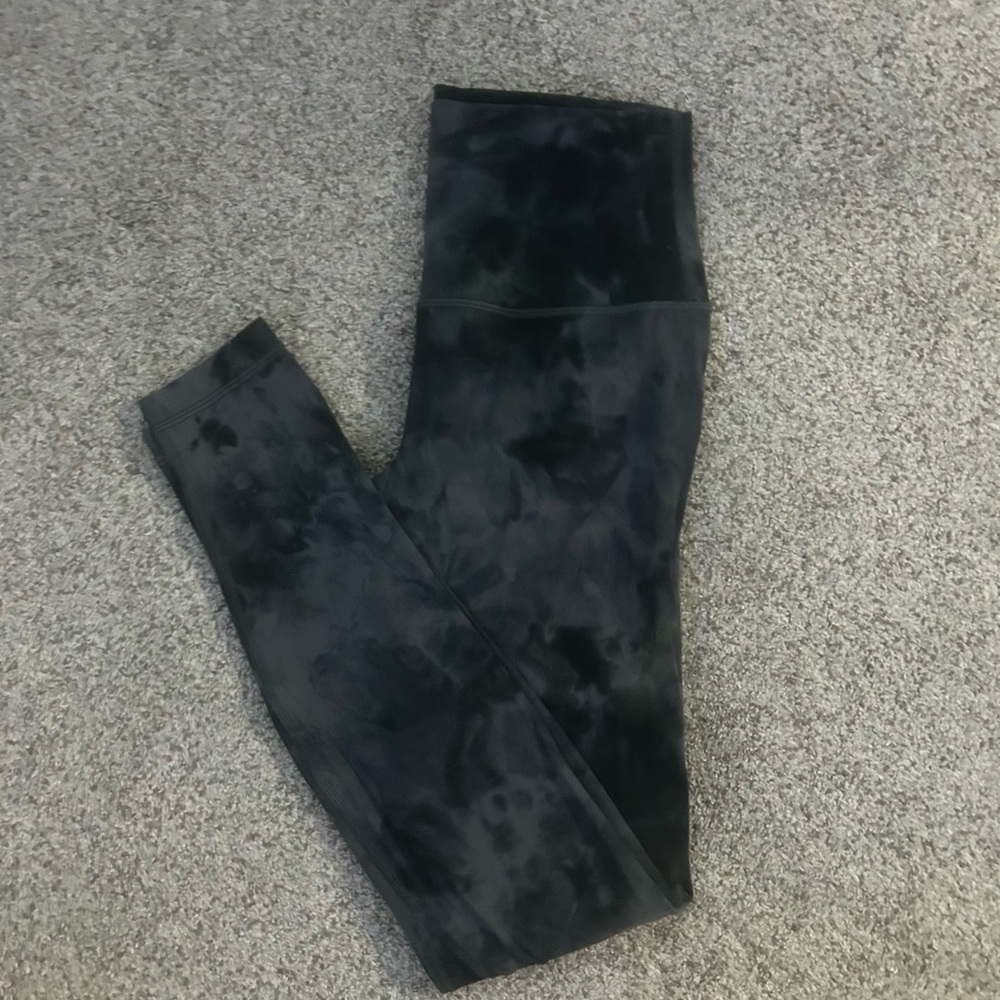 Black Tie-Dye Leggings